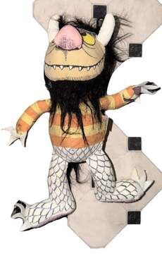 Vintage 1980 Where The Wild Things Are Moishe 14 inch Plush Doll